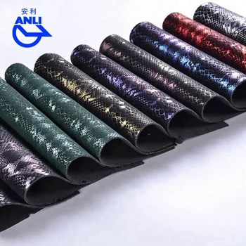 Python Leather Fabric Pu Raw Materials For Handbags Leatherr Product On Alibaba