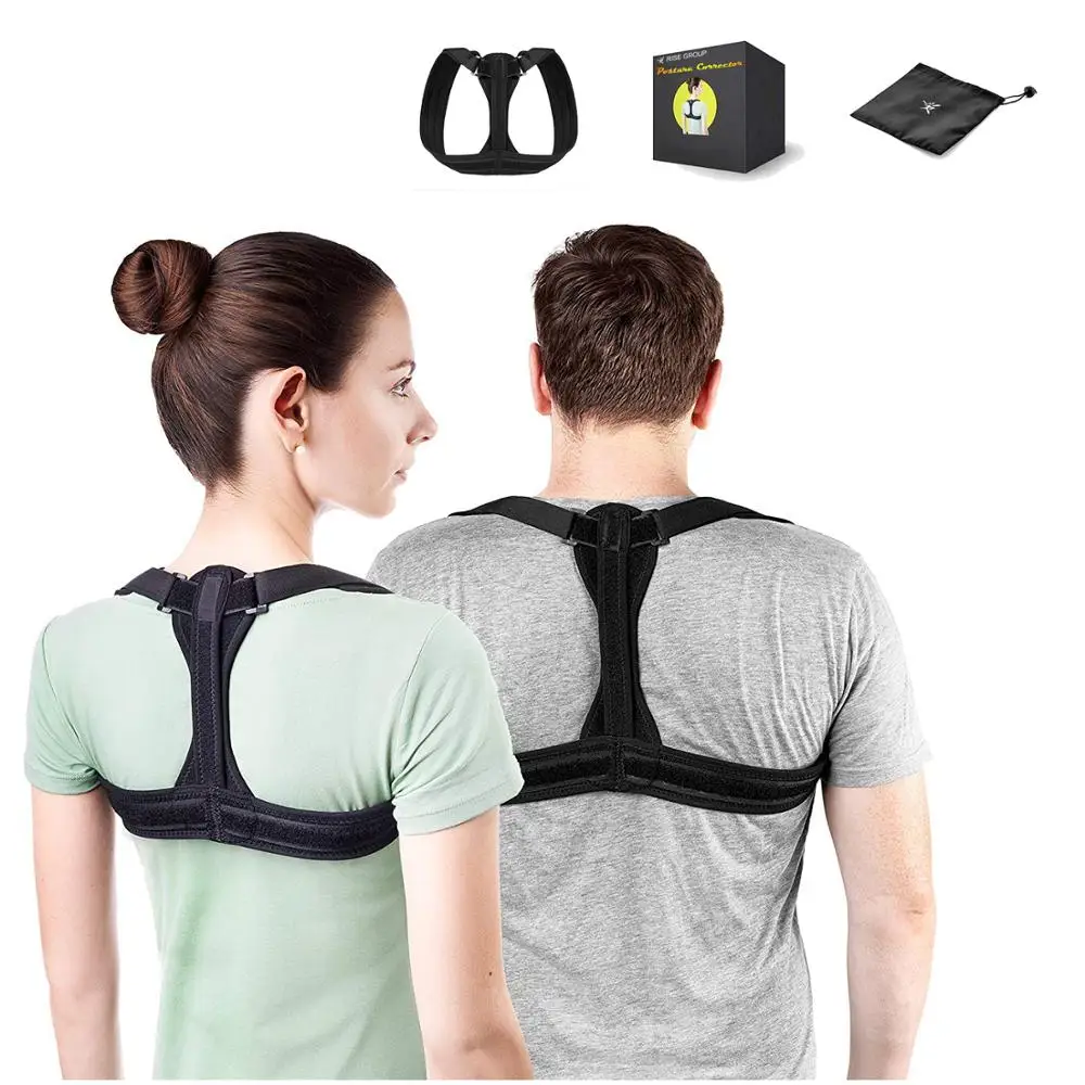 

Adjustable Back Posture for Women & Men Posture Brace Corrector Shoulder Support Brace, Black