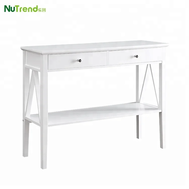 Wood Modern Foyer Console Table With Drawer Wooden Hallway Tables