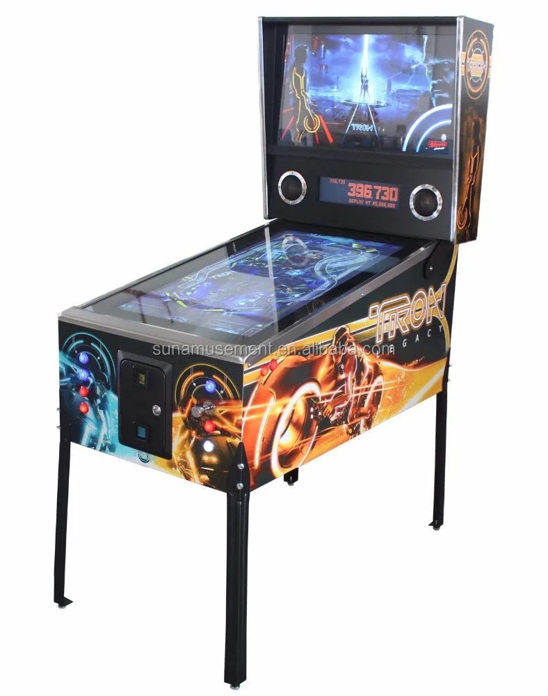 

Tron Virtual Pinball machines with 1080 games and save high score function, Black