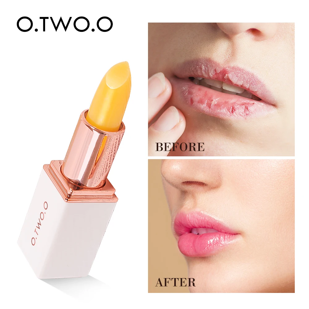 

O.TWO.O Temperature Change Color Lip Balm Pink Hygienic Moisturizing Nutritious Jelly Lipstick Free Shipping