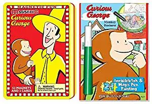 curious george magnetic tin play set