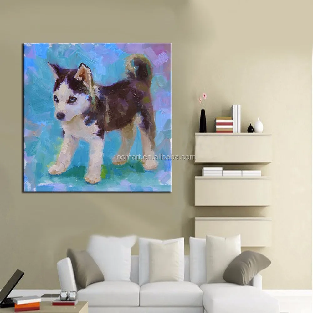 Kinderkamer wanddecoratie handgemaakte mooie dieren little husky ...