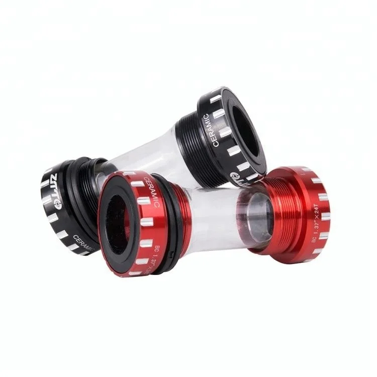 

ZTTO BB109 BB68 BSA68 bsa73 GXP MTB Road bike Bottom Brackets hollow CNC alloy 24 22 sealed bearings bicycle Bottom Brackets, Red/black