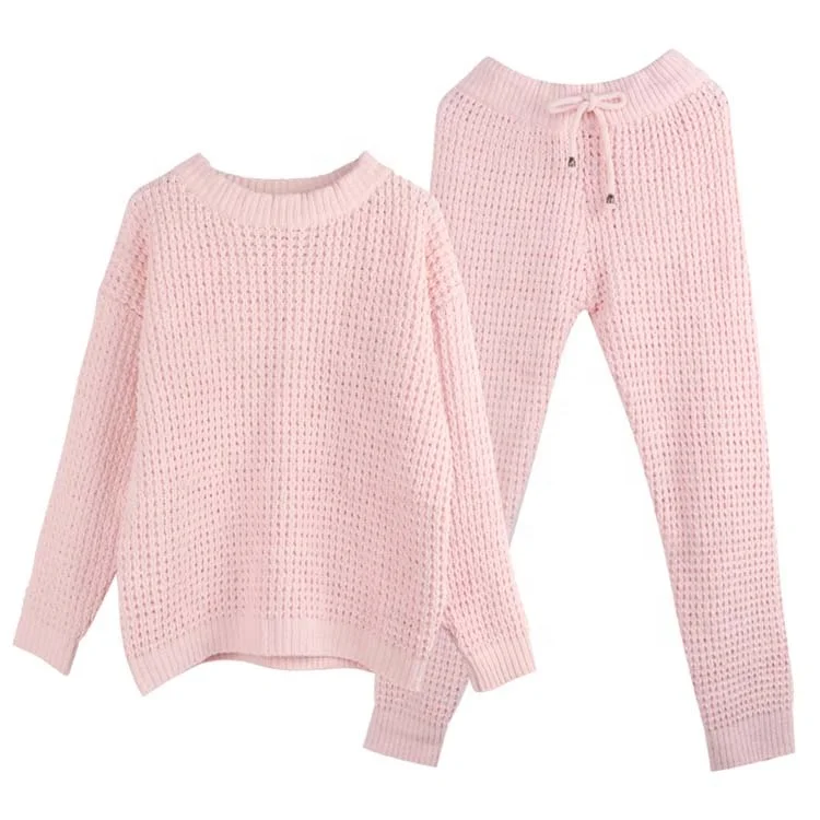 

Spring and winter 2019 new models warm soft cotton matching family sets solid color pajamas women cute