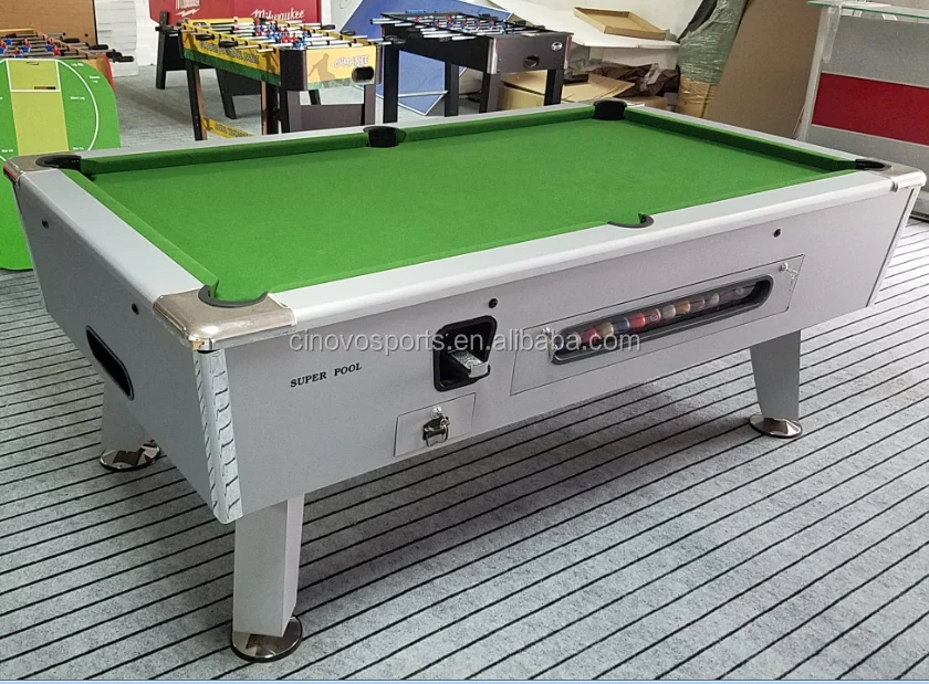 

High Quality Professional Best Selling Outdoor Solid Wood Coin Operatrd Folding Pool Table 7ft For Sale, Black
