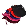 Drawstring Pouch Velvet Bag Pink Black Red Calabash Shape Jewelry Packing Bags Wedding Christmas Gifts Package