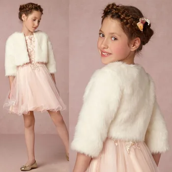 girls faux fur shawl