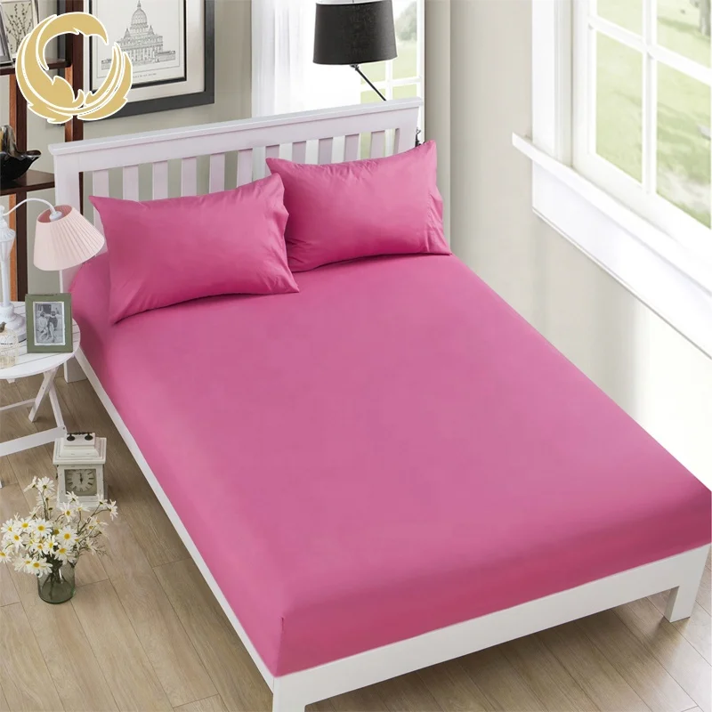 100 Polyester Microfiber Elastic Fitted Sheet Set Queen Buy Single