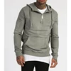 Tapered fit hoodie rustic acid wash hoodie pullover half zipper hoodie for man