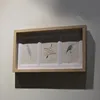 multi window 3 openings MDF wooden collage style photo picture frame 4x6in
