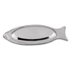 Induction plate meat fish shape stainless steel tray with two color