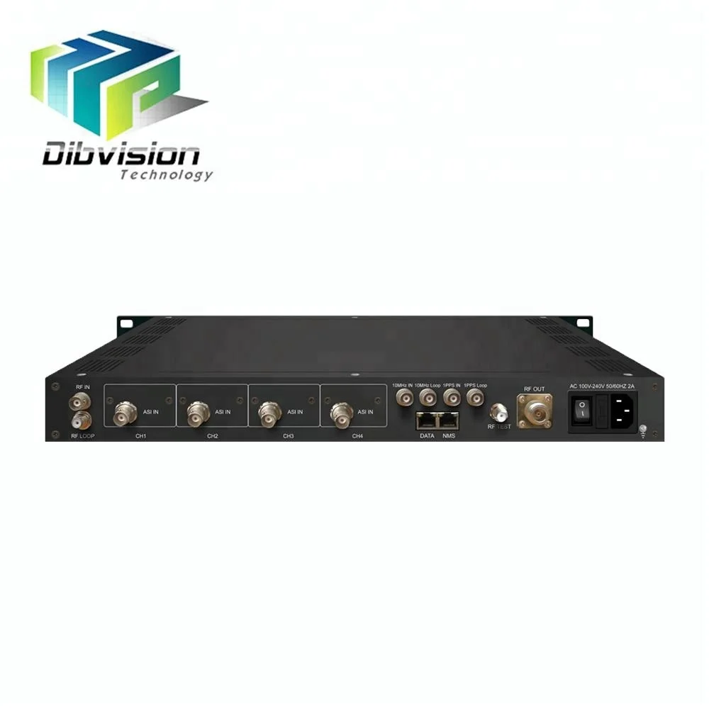 

Terrestrial IP(GigE) clock 4ASI Terrestrial Pre-Distortion Digital TV Broadcast DVB-T2 Modulator