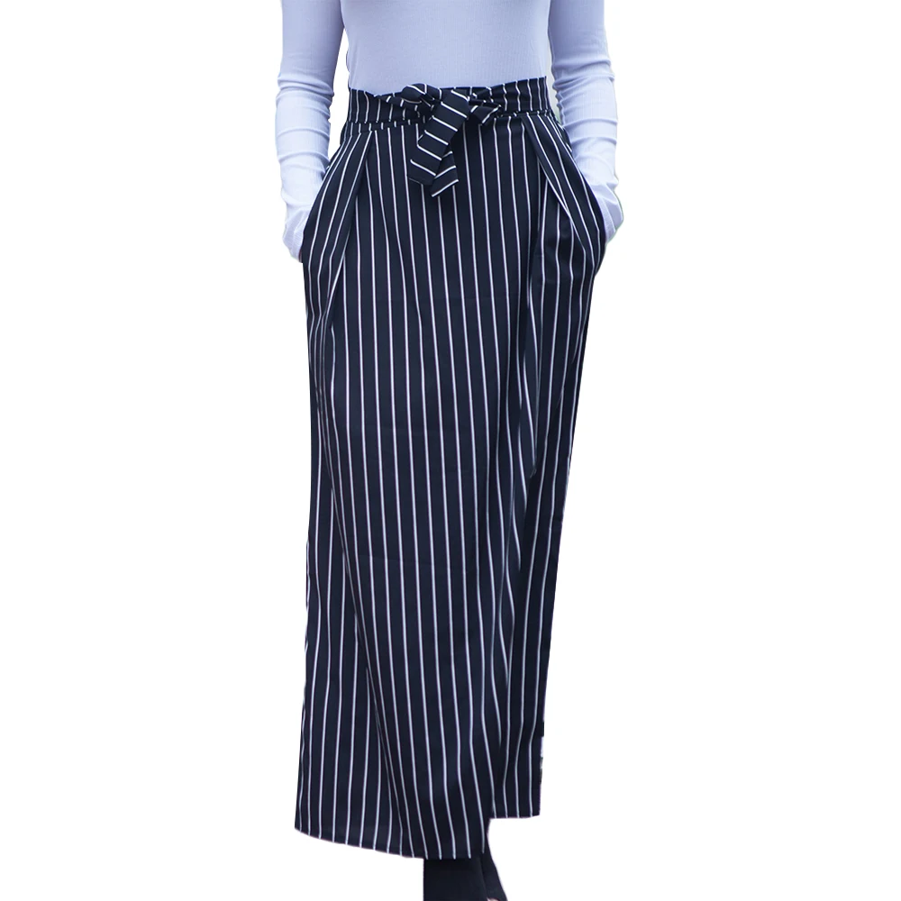 

2018 New Modern Fashion Women Maxi Skirt Strap Design Long Skirt, Navy