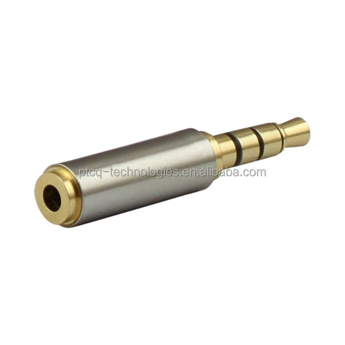 Gold Plated 35mm trrs male to 25mm trs female headphone audio adapter