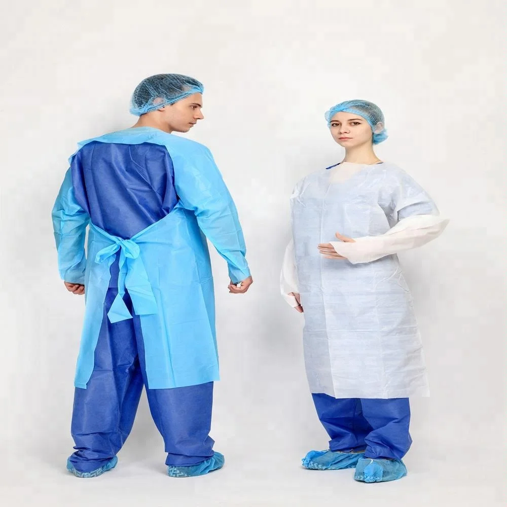Aami Level 3 Doctors Surgical Disposable Waterproof Cpe Impervious Gown ...