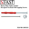 Heavy Duty Nylon Anchor Hexagon/Csk Head Woodscrews