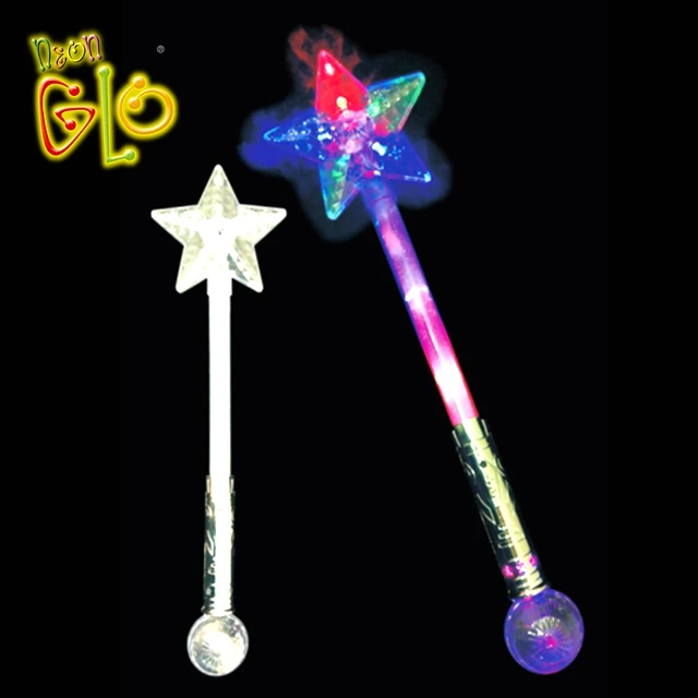 

Popular Toy Light Up LED Star Wand with Rainbow Lights