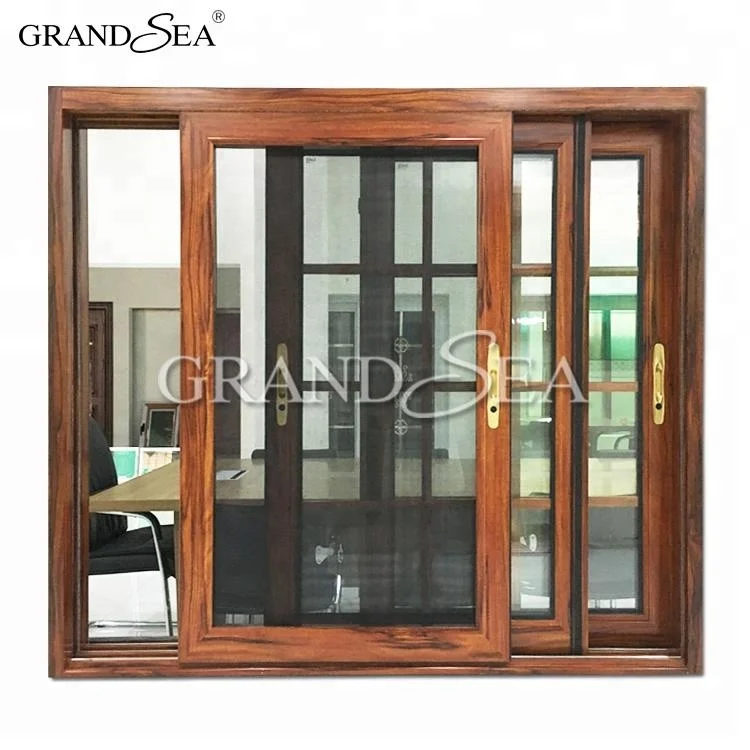 Aluminum Framed Double Glazed Sliding Window With Security Bars Buy