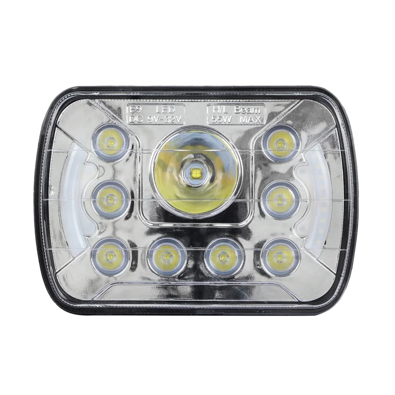 new model IP67 12v 24v 60w square 7 inch led spot flood work light for truck mahindra tractor