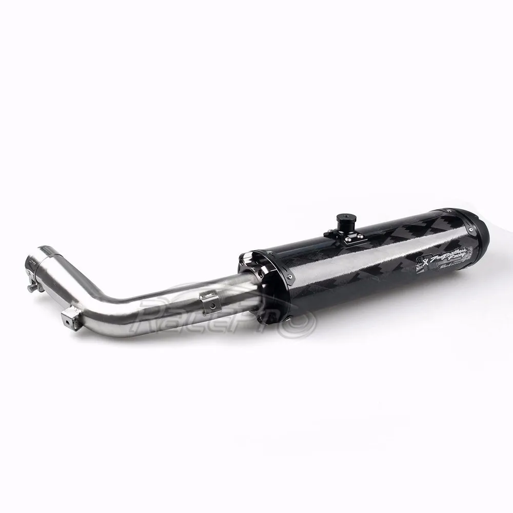 Carbon Fiber Dual Motorcycle Slip On Silencer Exhaust Muffler For ...