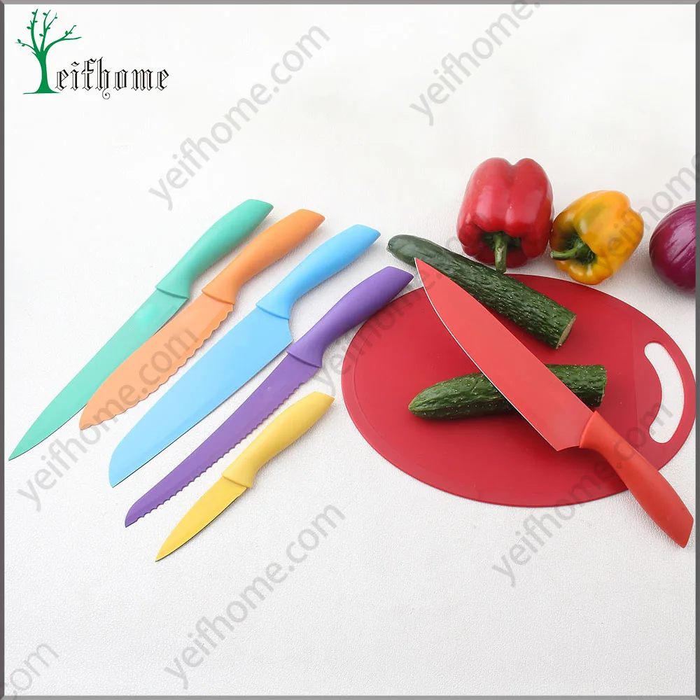 Top selling products in alibaba 8pcs colorful knife set for promotion
