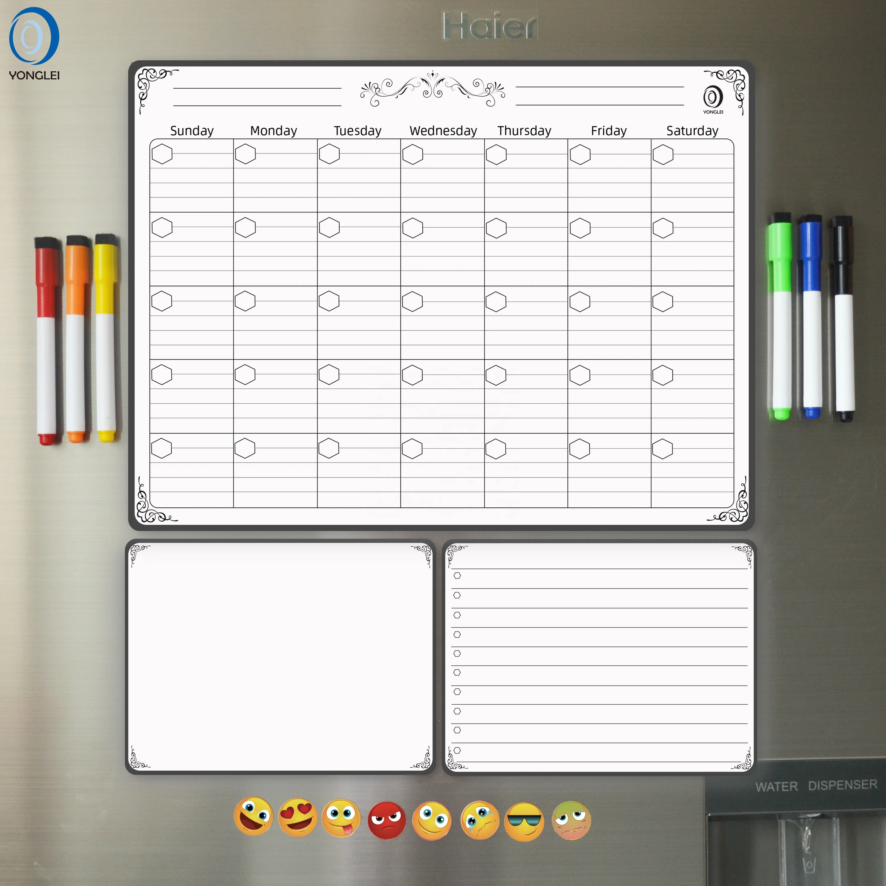 
9.3P-5 Nanotechnology magnetic dry erase planner magnetic monthly calendar whiteboard monthly 