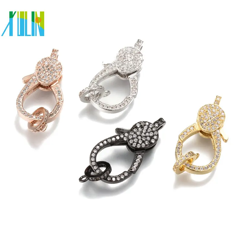 

XULIN Top Quality Brass Micro Pave Cubic Zirconia Lobster Clasp