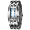 Fashion Plated Black/Silver Binary LED Digital Waterproof Watch Womens Wrist Led Watch