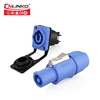IP65 waterproof 3 pin Powercon connector power in power out color blue grey orange black for LED display and LED lighting