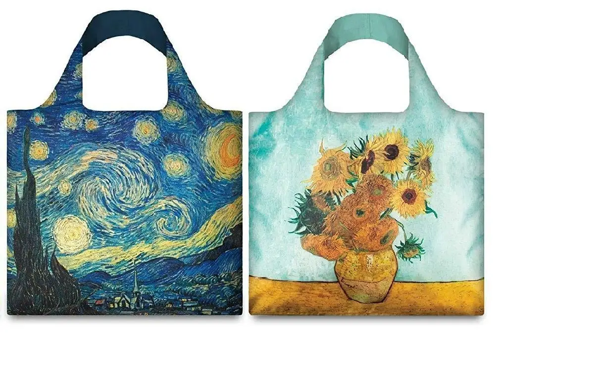 imobaby Vincent Van Gogh Painting Irises Growing Gard Changing Bags Large Capacity Handbags Canvas Shoulder Bag Backpack