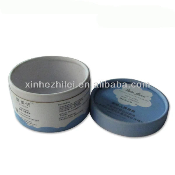 
Round paper baby powder puff box for paper tube packaging for sale 