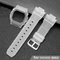 

clear Silicone Rubber watch strap for casio BA110 DW5600 DW6900 G7900 GA110 GMW5610 GW9400 watch band transparent watchband case