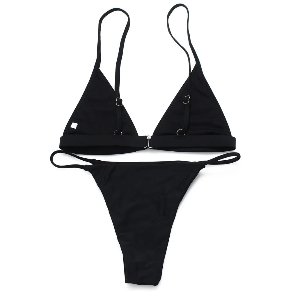 

New solid color swimsuit with split bikini set, Black;white;pink;red