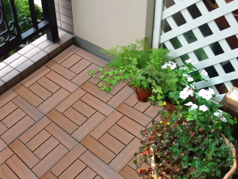 4way Interlocking Antislip Diy Outdoor Flooring Wpc Decking Tile Buy Wpc Decking Tile