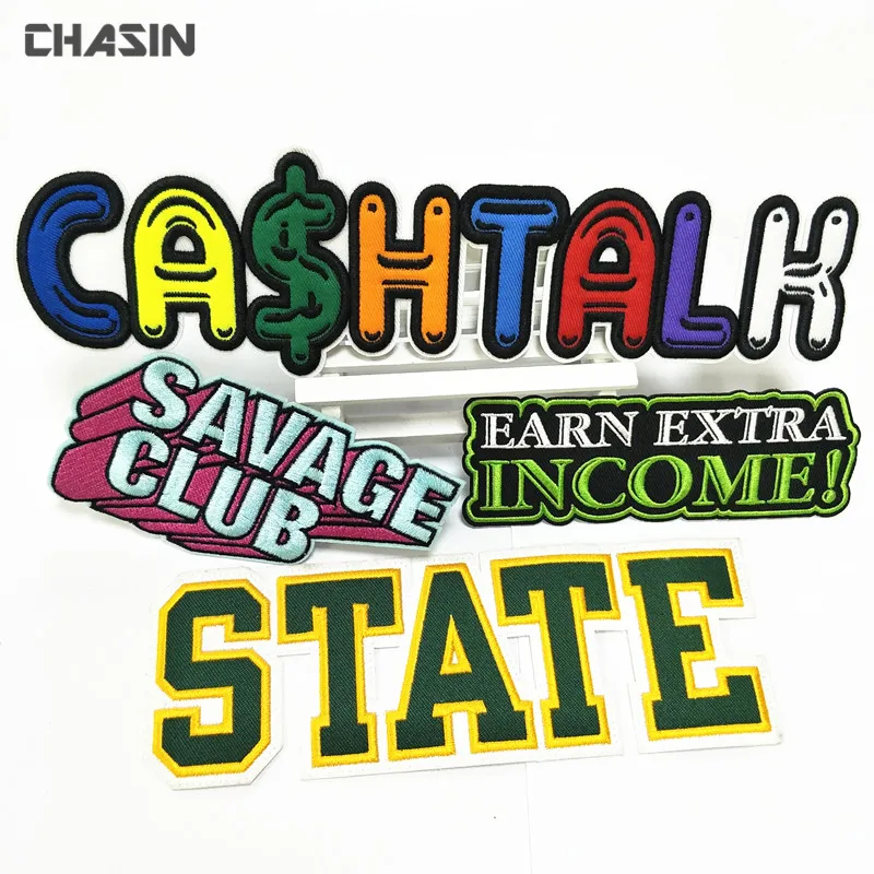 Cheap Custom Twill Personalise Embroidery Iron Letter Patches