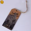 Sinicline black eyelet original kraft paper model hangtag with hemp sting