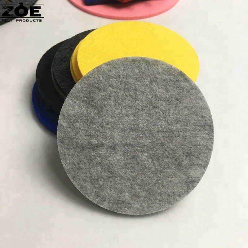 

Wholesale  Cup Coaster Soft Felt Drink Coaster for Housewarming Gift, Gray;black;green;white and customized