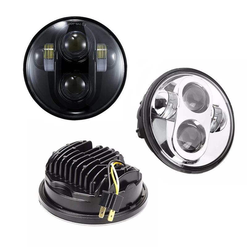 

For harley motorcycle light system 5.75 inch round headlamp motorcycle headlight e mark led light