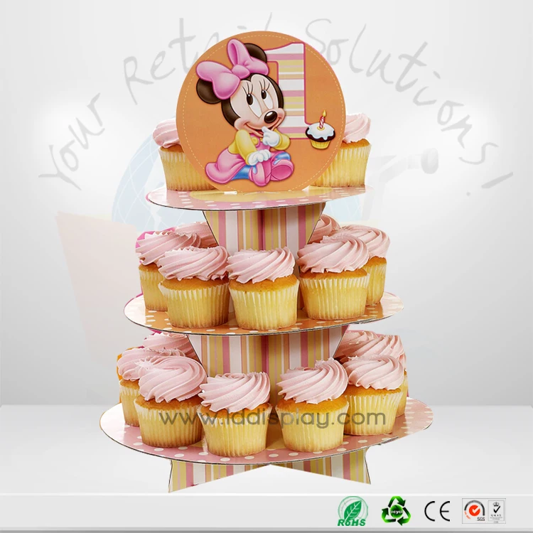 Good Price Custom Design Paper Corrugated Christmas 3 Tires Cardboard Cupcake Stand Good Price Custom Design Paper Corrugated Christmas 3 Tires Cardboard Cupcake Stand