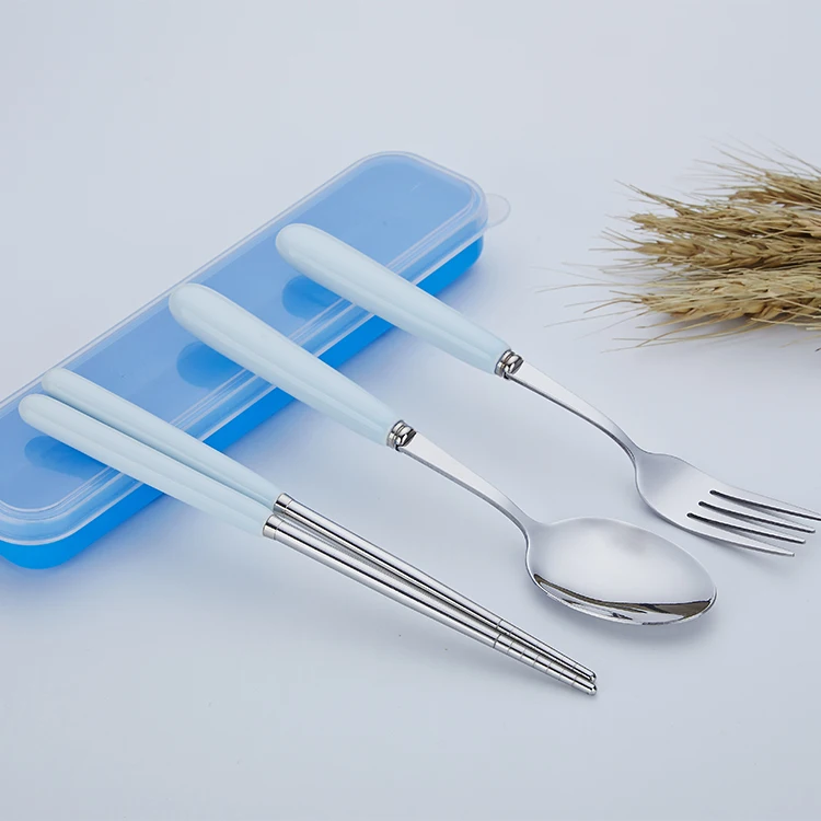 stainless steel chopstick fork and spoon set