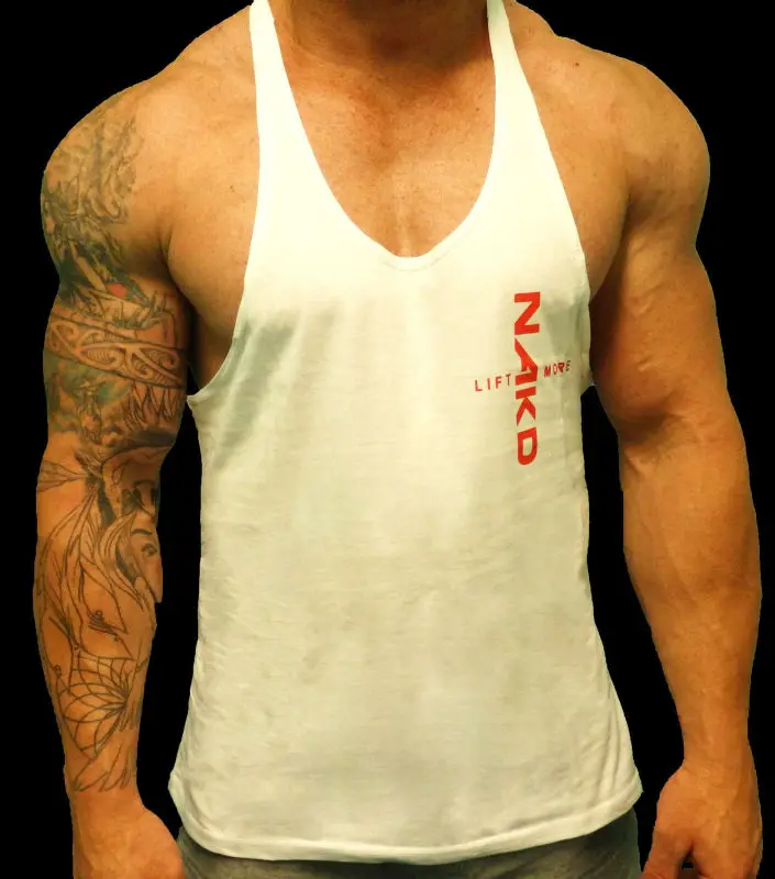 Custom Muscle T-back Gym Singlet Men 