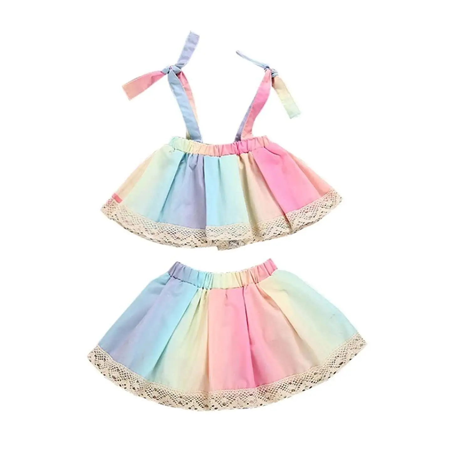 Fartido Toddler Baby Girls Off Shoulder Elastic Fashion Blouse Floral Skirts Set