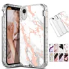 Fashion Marble Golden Plating Mobile Cases For iPhone X XR XS XS MAX,3 in 1 Cute Cover For iPhone X Casing