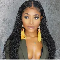 

2019 Hot Selling Raw Virgin Brazilian Human Hair Cuticle Aligned Curly Wigs Full Lace Wig