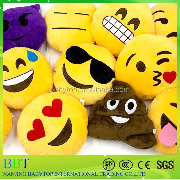 Boneka Cartoon Cina Grosir Boneka Kartun Mainan Mewah Emoji Bantal Buy 