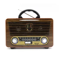 

2019 Promotion Gift Portable Retro FM Radio Speaker USB Player Rechargeable FM Speaker