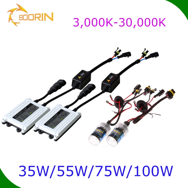 55W 75W 100W 150W HID XENON KIT Conversion Ballast H11 H4 9005 9007 9006 H7 LQ
