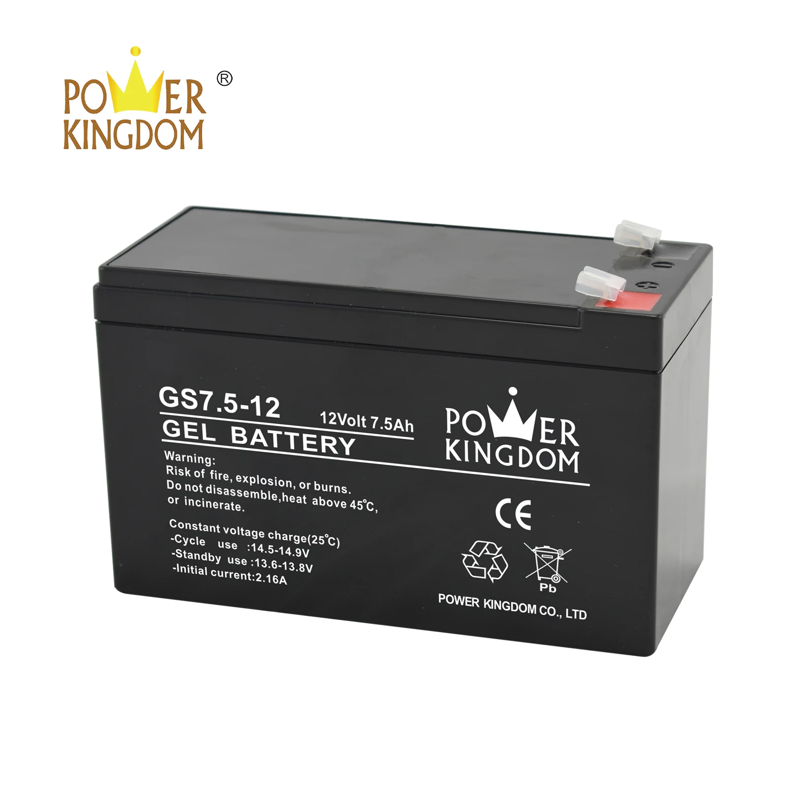 Power Kingdom 12v lead acid battery with good price solor system