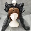 Vintage Sheep Horn Rose Flower Headband Gothic Horror Horns Halloween ball Gift